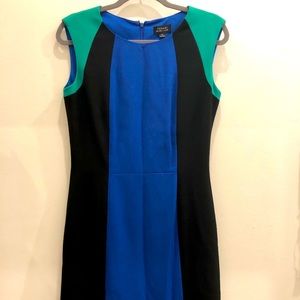 Tahari color block dress